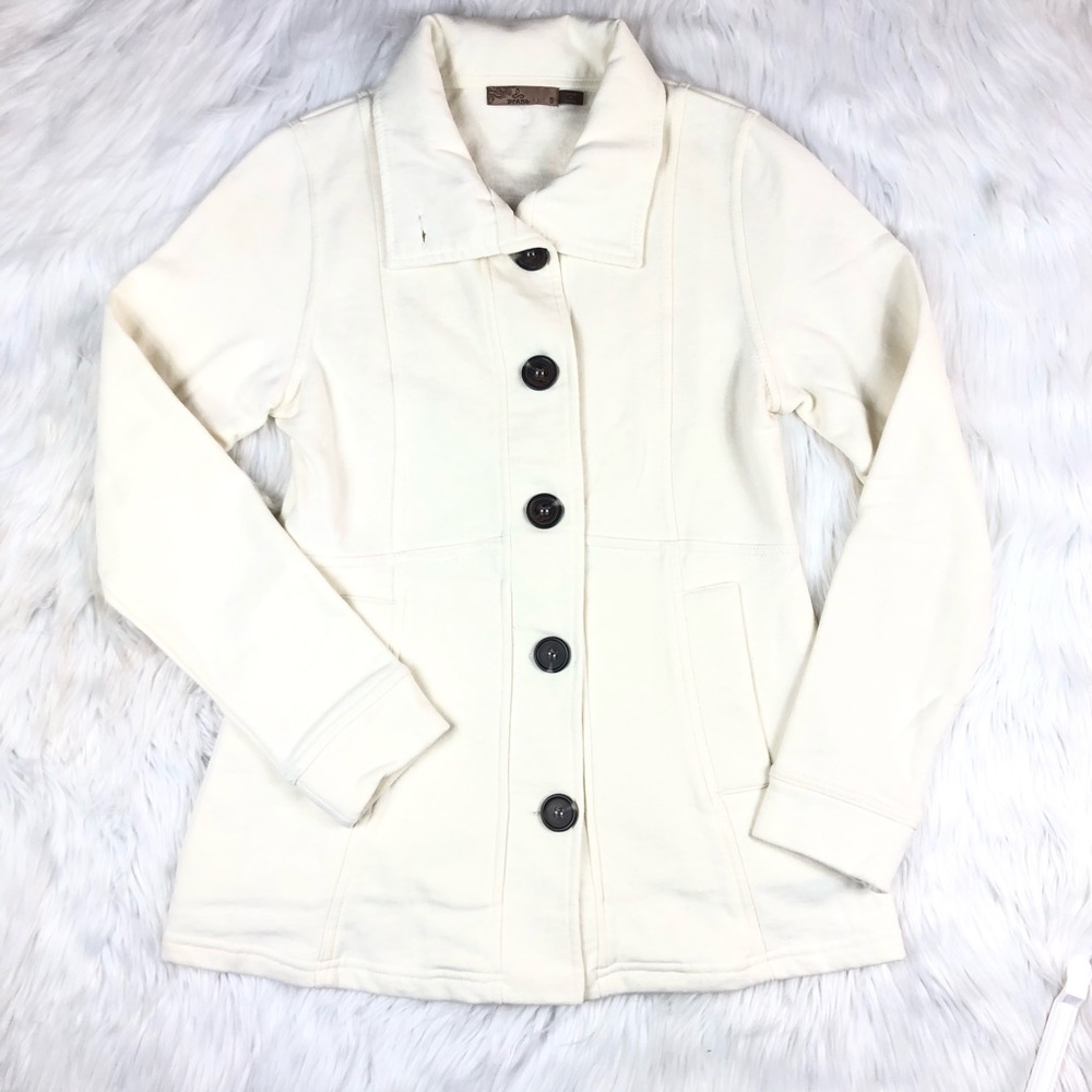 Prana Women’s Ivory Button Up Jacket/Cardigan